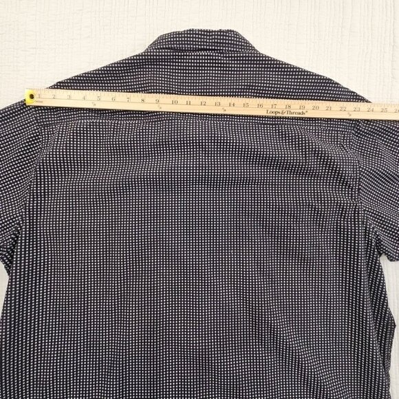 Lions Crest English Laundry Shirt Men's 4X Button Short Sleeve Navy Blue EUC - Picture 11 of 14